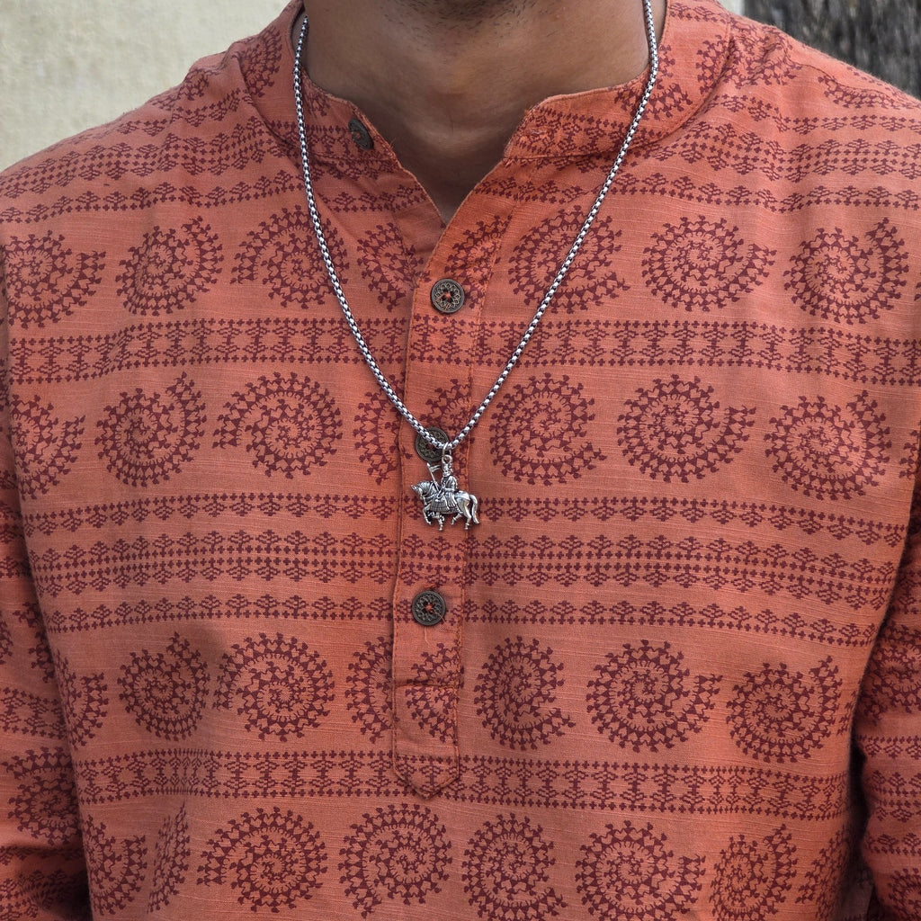 Ramapir Ramadhani Silver Plated Pendant Necklace - Anti Tarnish