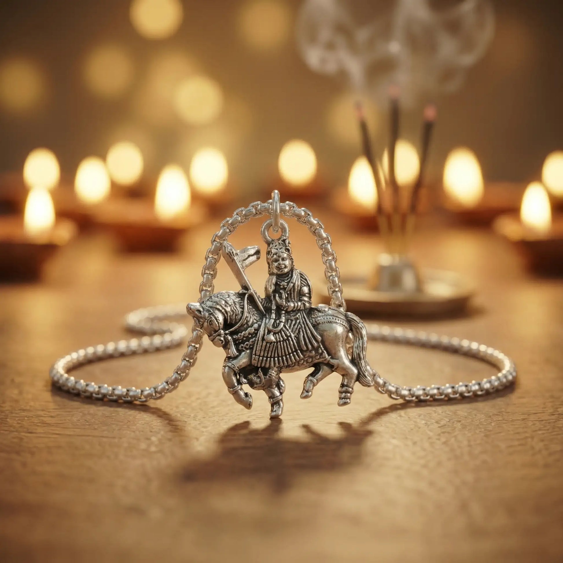 Ramapir Ramadhani Silver Plated Pendant Necklace - Anti Tarnish
