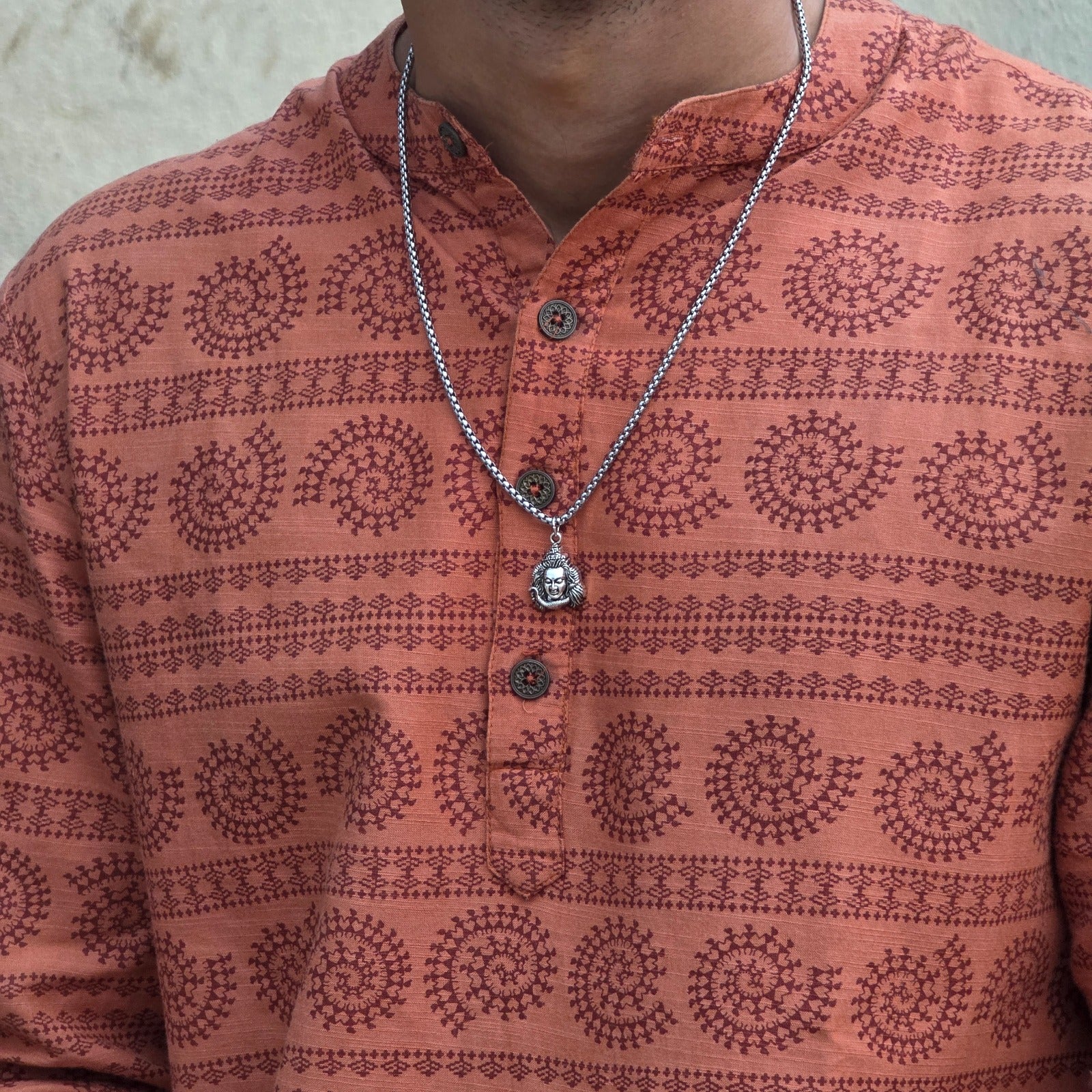 Shiva Divine Silver Plated Pendant Necklace - Anti Tarnish